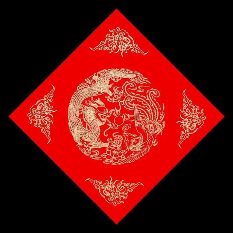 Giấy xuyến chỉ vân rồng, có hoa văn gốc